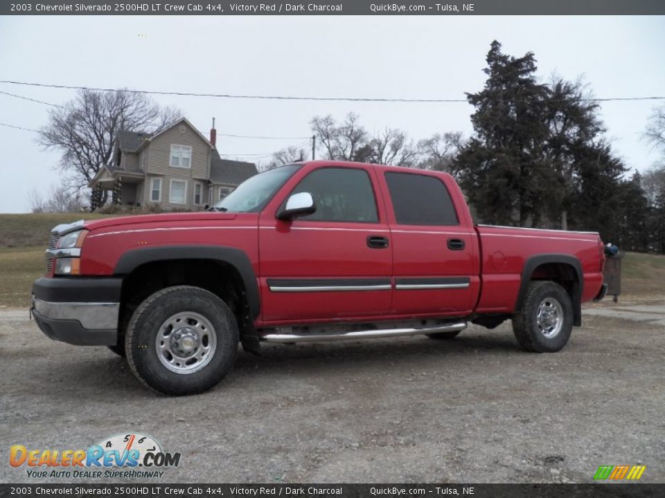 2003 Chevrolet Silverado 2500HD LT Crew Cab 4x4 Victory Red / Dark Charcoal Photo #14