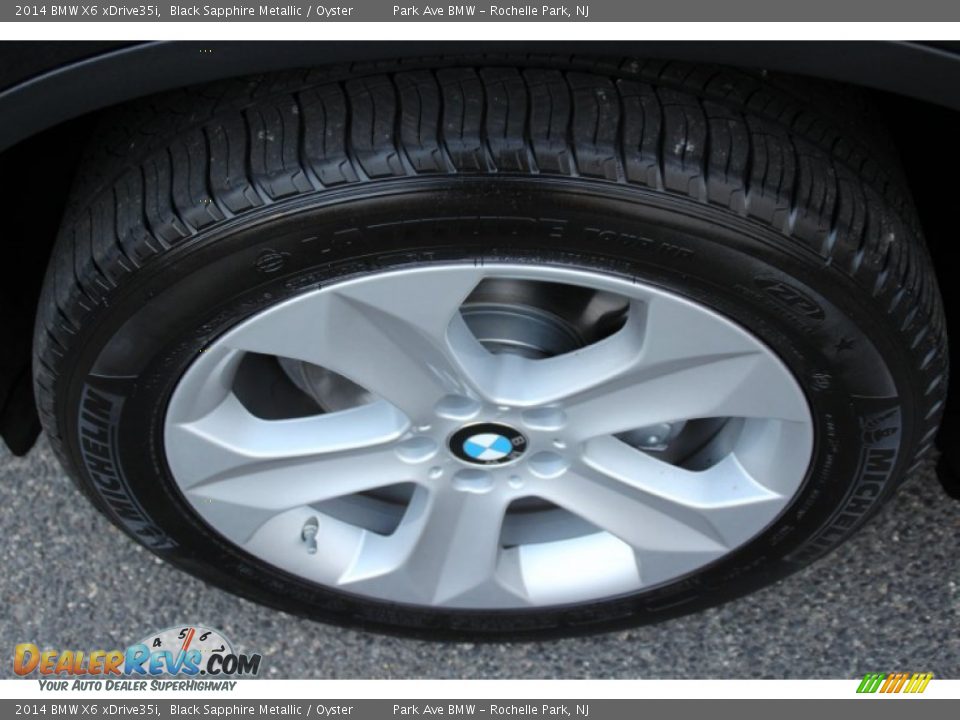 2014 BMW X6 xDrive35i Black Sapphire Metallic / Oyster Photo #34