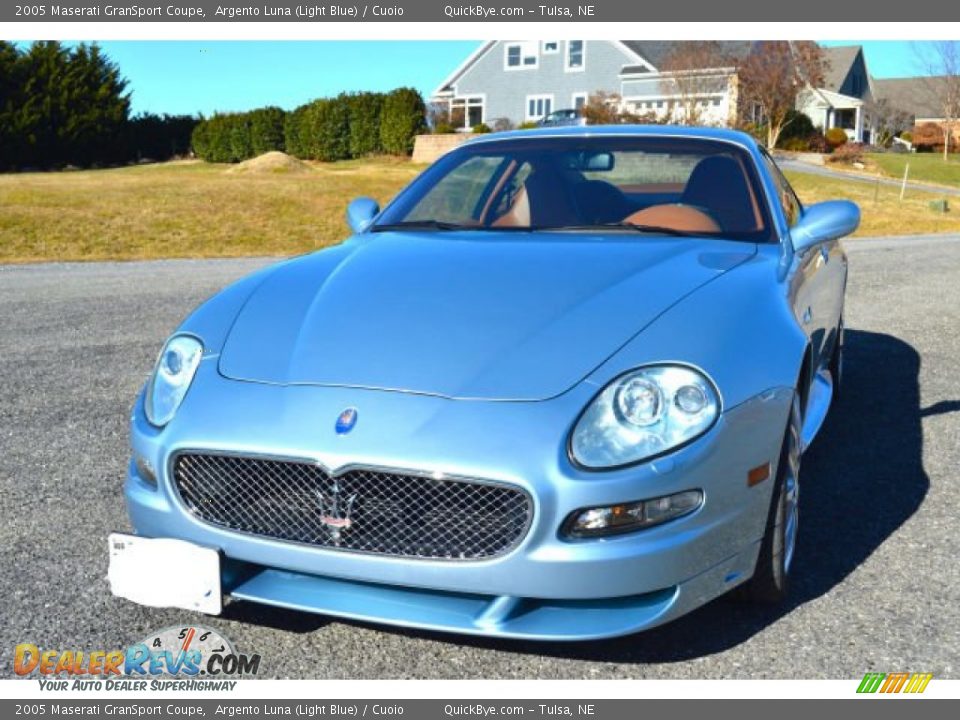 2005 Maserati GranSport Coupe Argento Luna (Light Blue) / Cuoio Photo #15