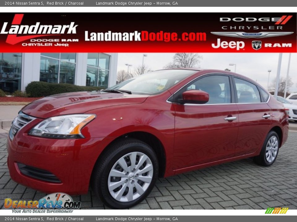 2014 Nissan Sentra S Red Brick / Charcoal Photo #1