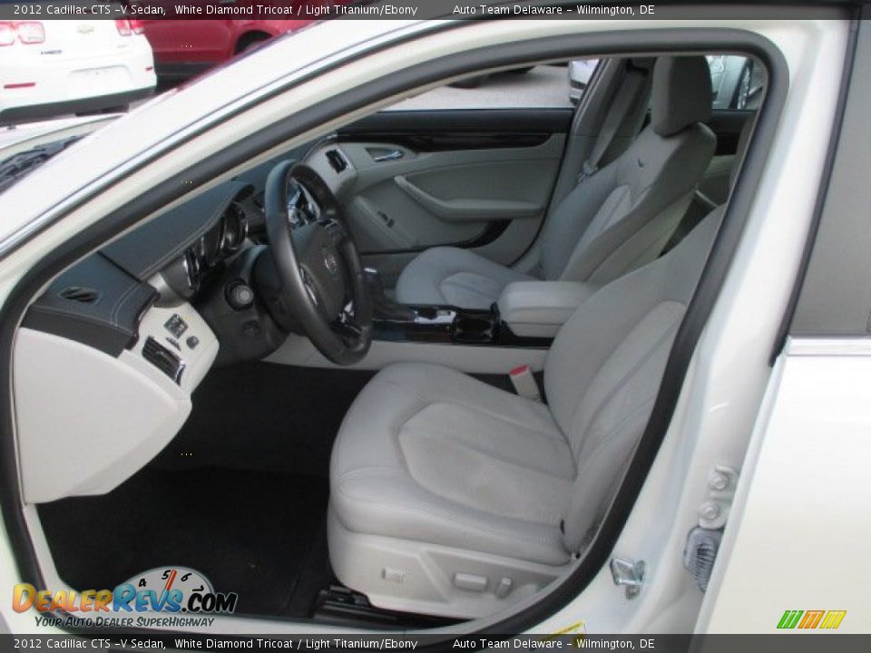 2012 Cadillac CTS -V Sedan White Diamond Tricoat / Light Titanium/Ebony Photo #10