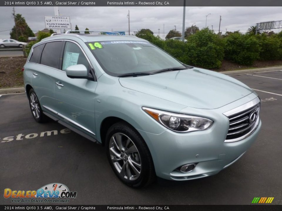 Front 3/4 View of 2014 Infiniti QX60 3.5 AWD Photo #1