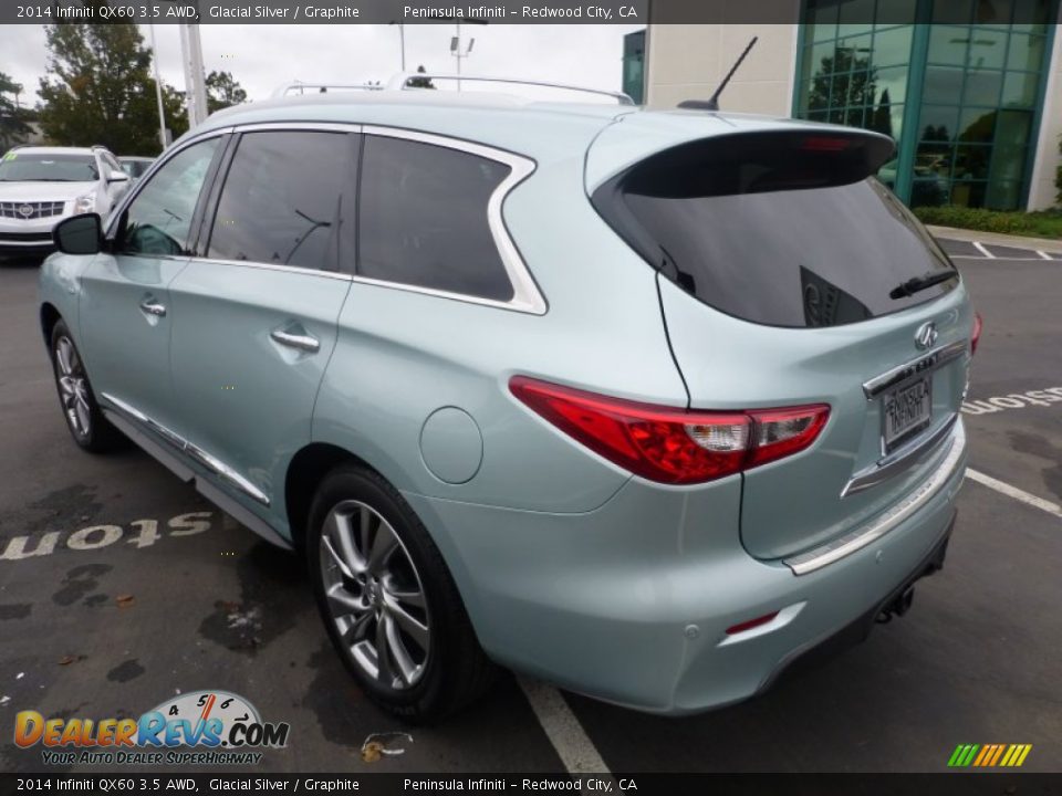 2014 Infiniti QX60 3.5 AWD Glacial Silver / Graphite Photo #3