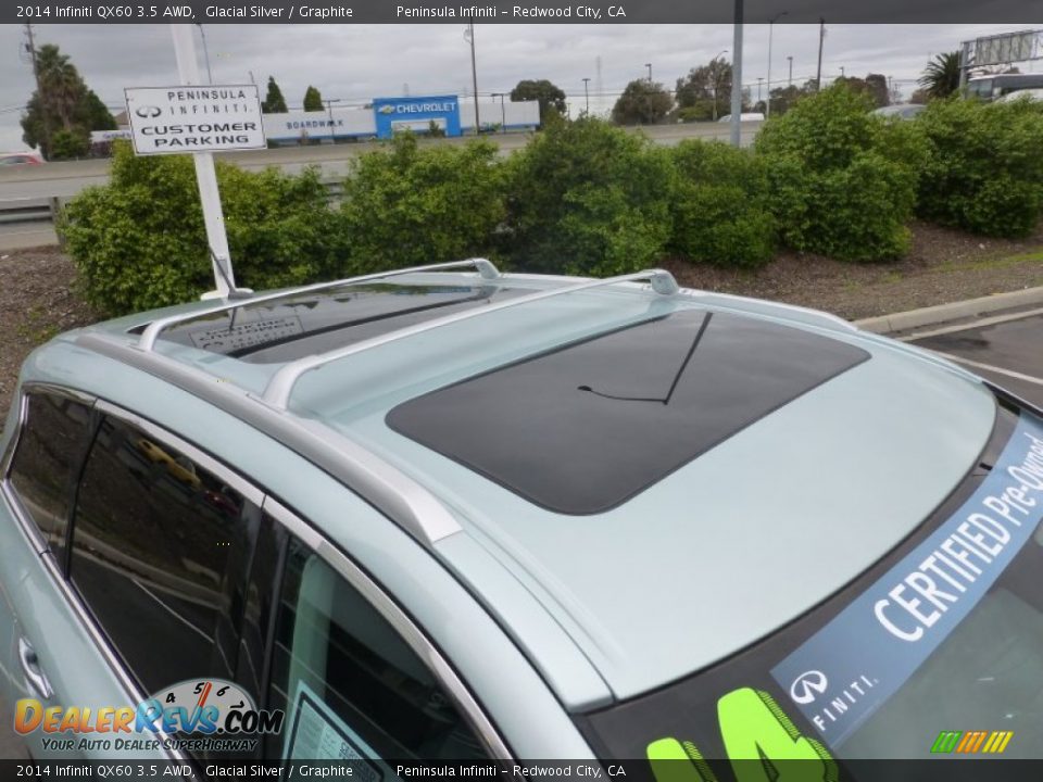 2014 Infiniti QX60 3.5 AWD Glacial Silver / Graphite Photo #4
