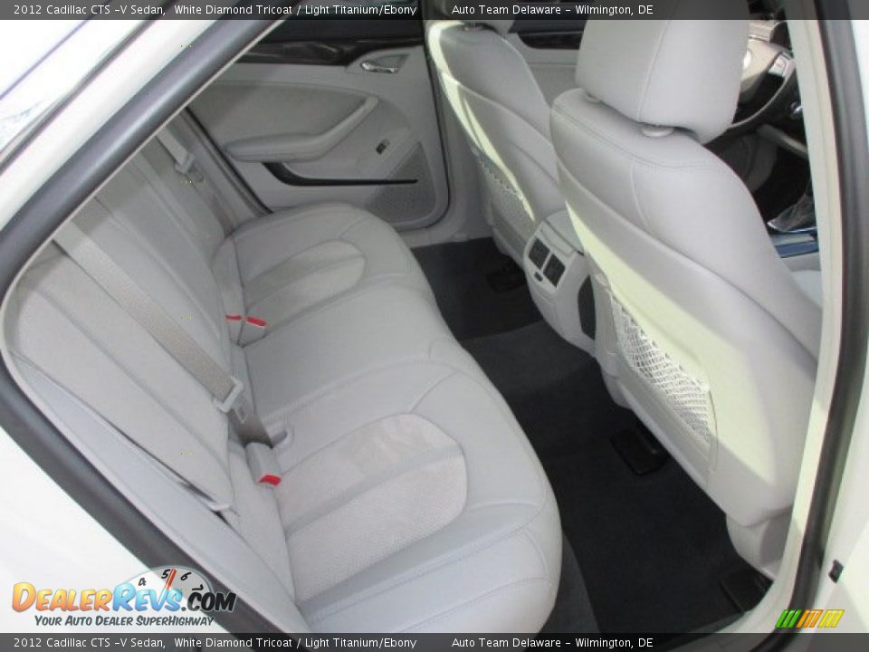 2012 Cadillac CTS -V Sedan White Diamond Tricoat / Light Titanium/Ebony Photo #19