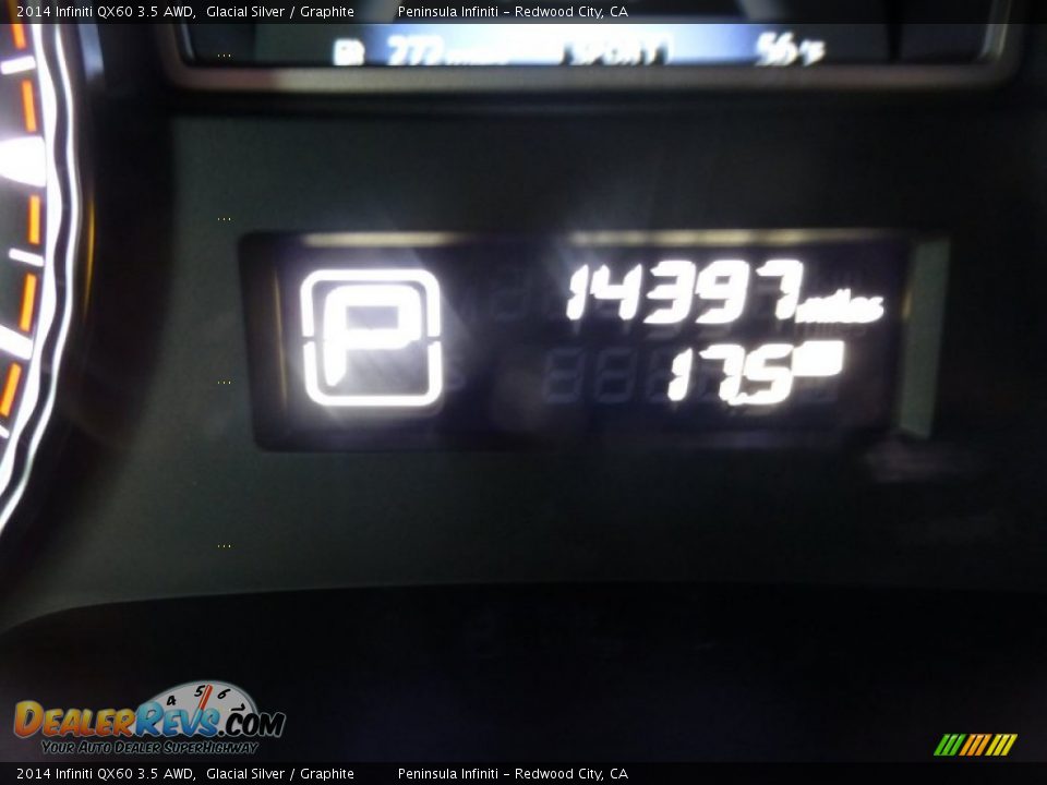 2014 Infiniti QX60 3.5 AWD Glacial Silver / Graphite Photo #8