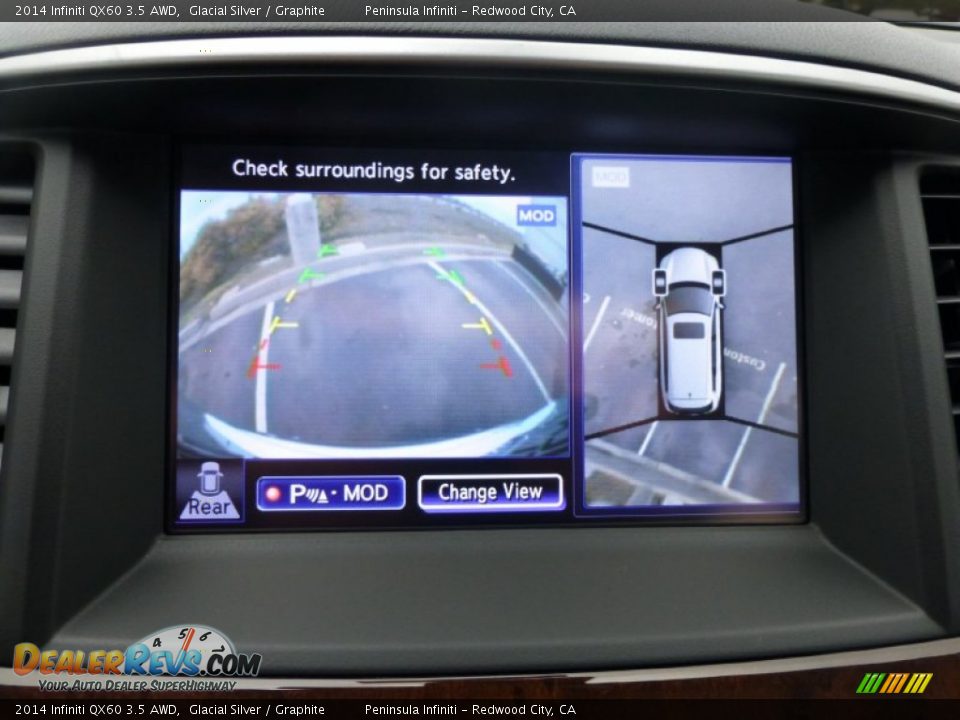 2014 Infiniti QX60 3.5 AWD Glacial Silver / Graphite Photo #9