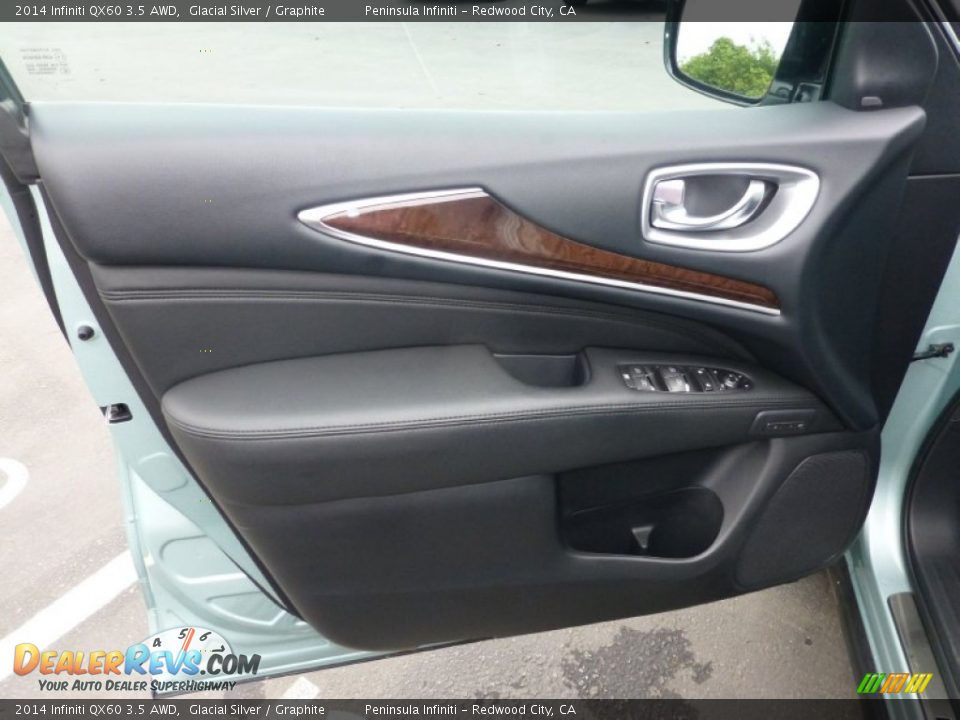 2014 Infiniti QX60 3.5 AWD Glacial Silver / Graphite Photo #21