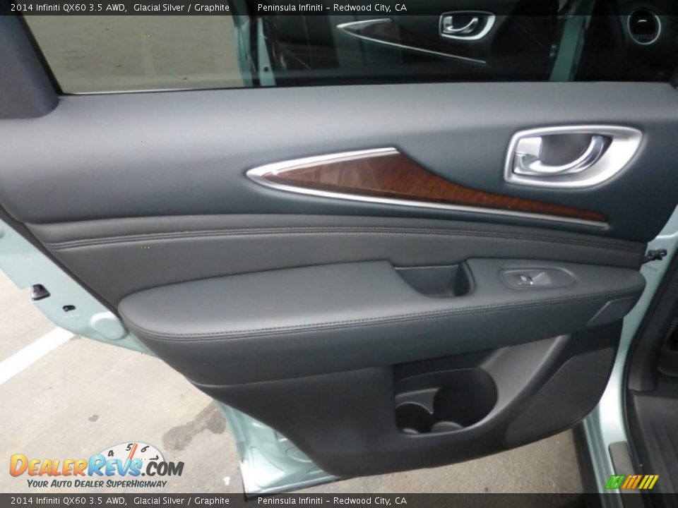 2014 Infiniti QX60 3.5 AWD Glacial Silver / Graphite Photo #22