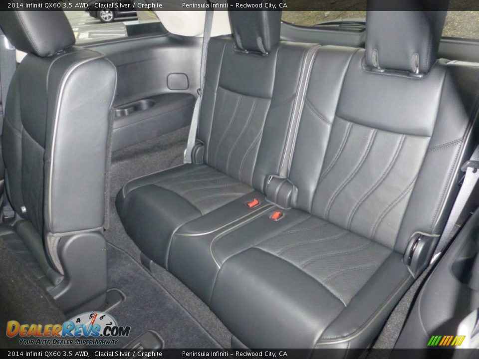 2014 Infiniti QX60 3.5 AWD Glacial Silver / Graphite Photo #24