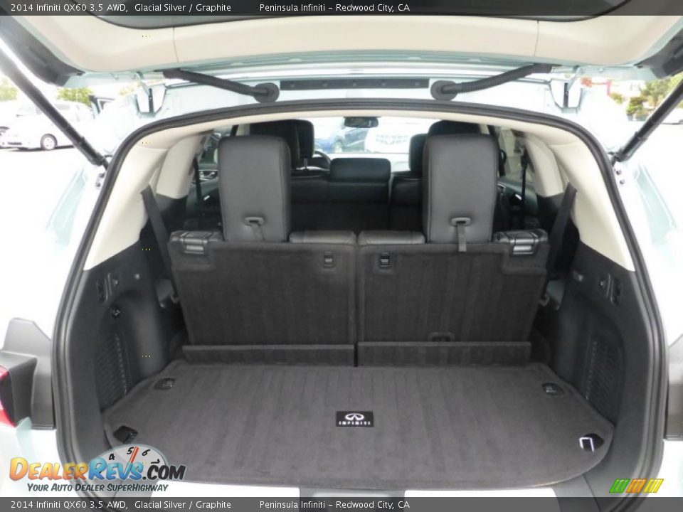 2014 Infiniti QX60 3.5 AWD Glacial Silver / Graphite Photo #25