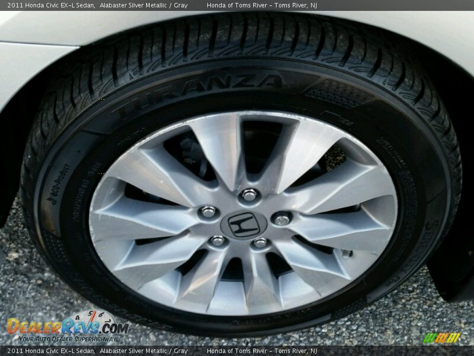 2011 Honda Civic EX-L Sedan Alabaster Silver Metallic / Gray Photo #3