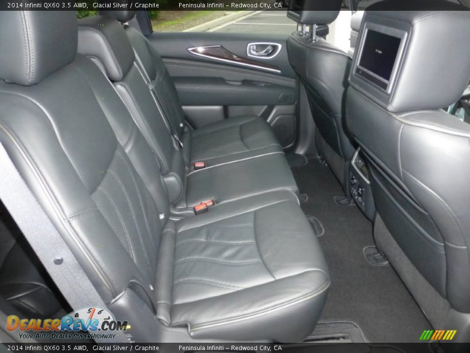 2014 Infiniti QX60 3.5 AWD Glacial Silver / Graphite Photo #27