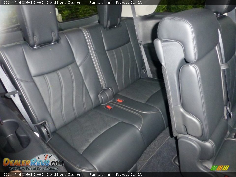 2014 Infiniti QX60 3.5 AWD Glacial Silver / Graphite Photo #28