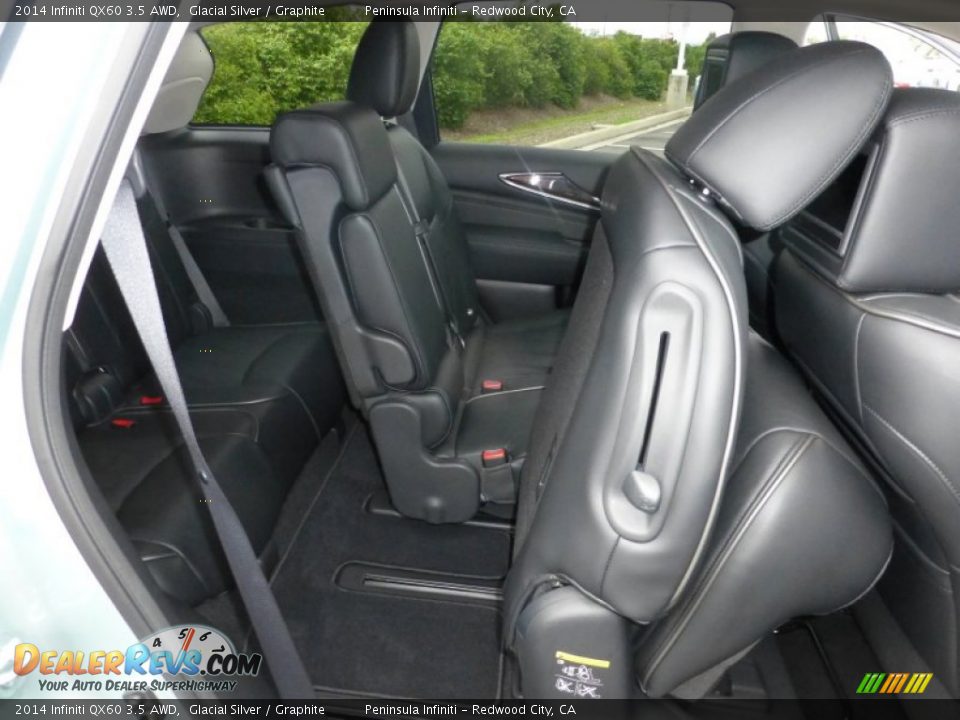 2014 Infiniti QX60 3.5 AWD Glacial Silver / Graphite Photo #29