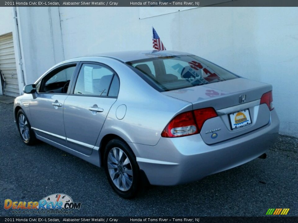 2011 Honda Civic EX-L Sedan Alabaster Silver Metallic / Gray Photo #6