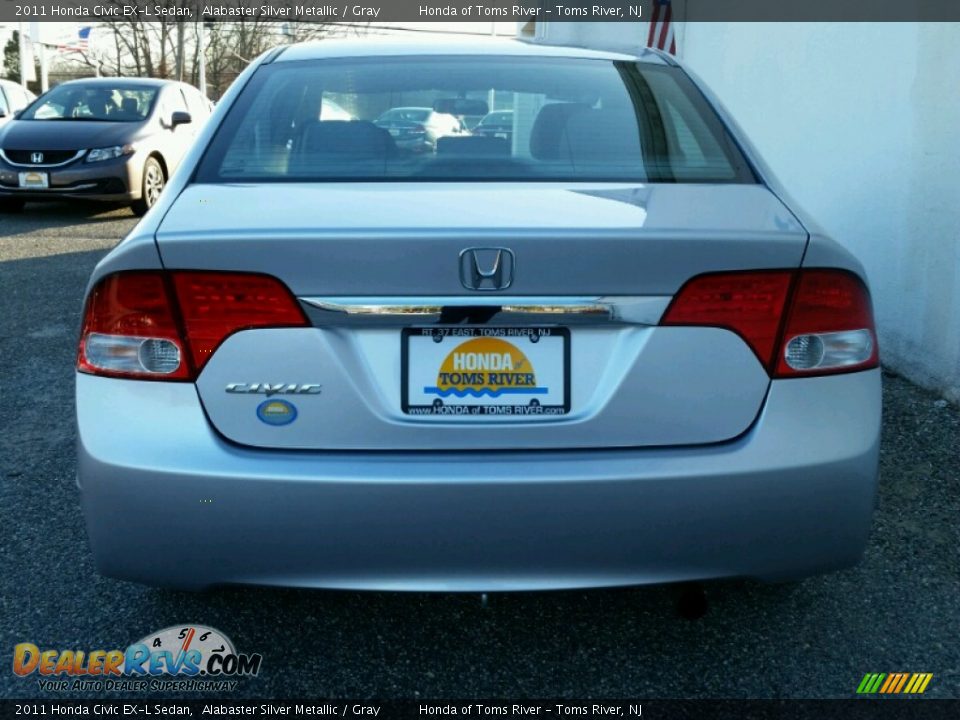 2011 Honda Civic EX-L Sedan Alabaster Silver Metallic / Gray Photo #7