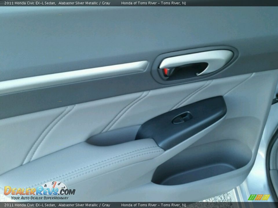2011 Honda Civic EX-L Sedan Alabaster Silver Metallic / Gray Photo #8