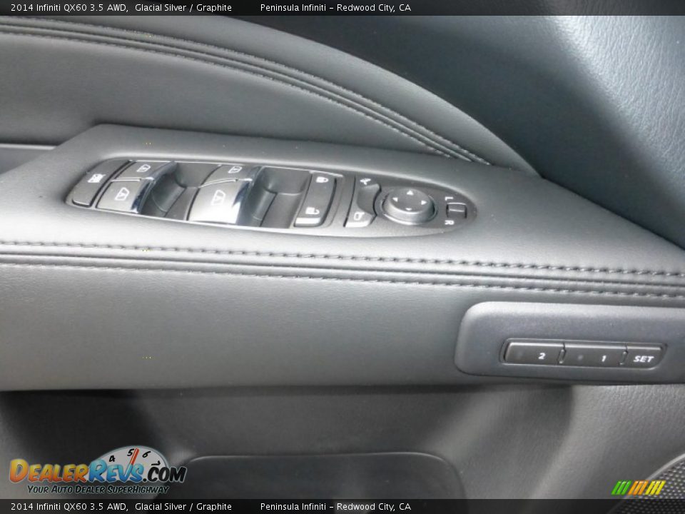 2014 Infiniti QX60 3.5 AWD Glacial Silver / Graphite Photo #32