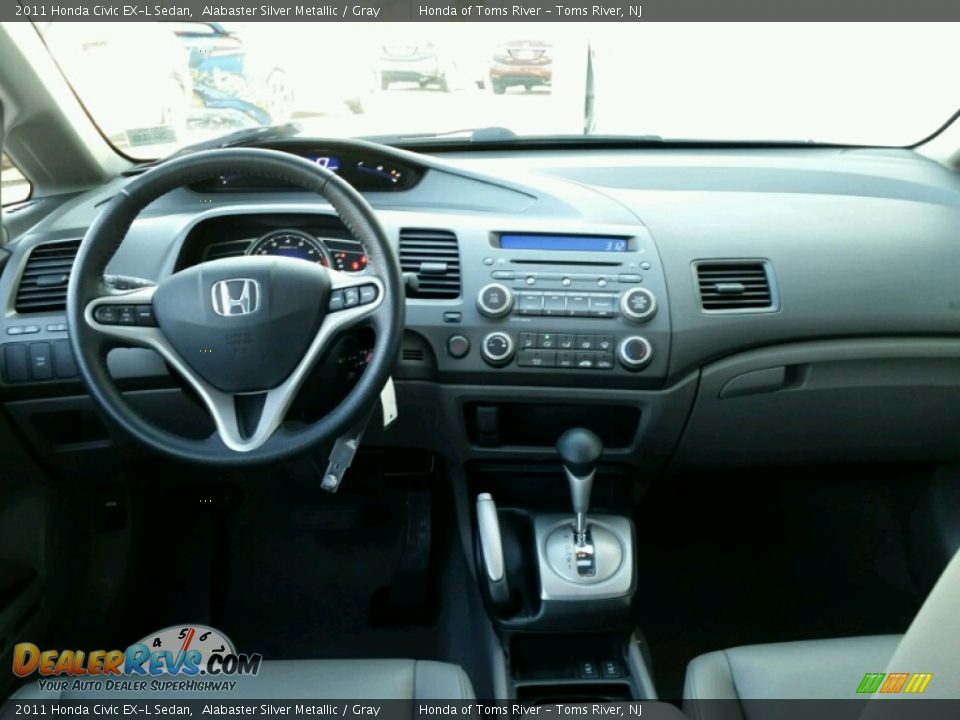 2011 Honda Civic EX-L Sedan Alabaster Silver Metallic / Gray Photo #11