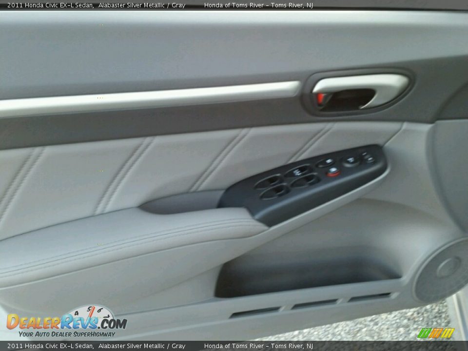 2011 Honda Civic EX-L Sedan Alabaster Silver Metallic / Gray Photo #12