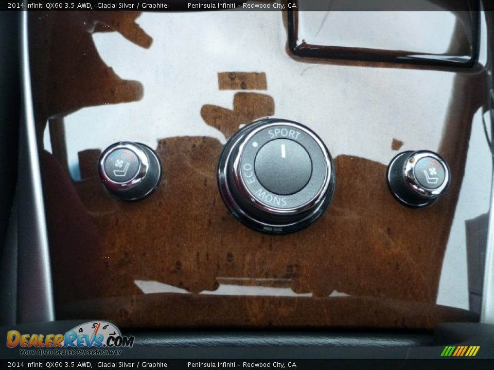 2014 Infiniti QX60 3.5 AWD Glacial Silver / Graphite Photo #36