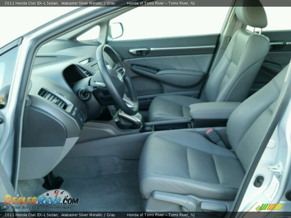 2011 Honda Civic EX-L Sedan Alabaster Silver Metallic / Gray Photo #14