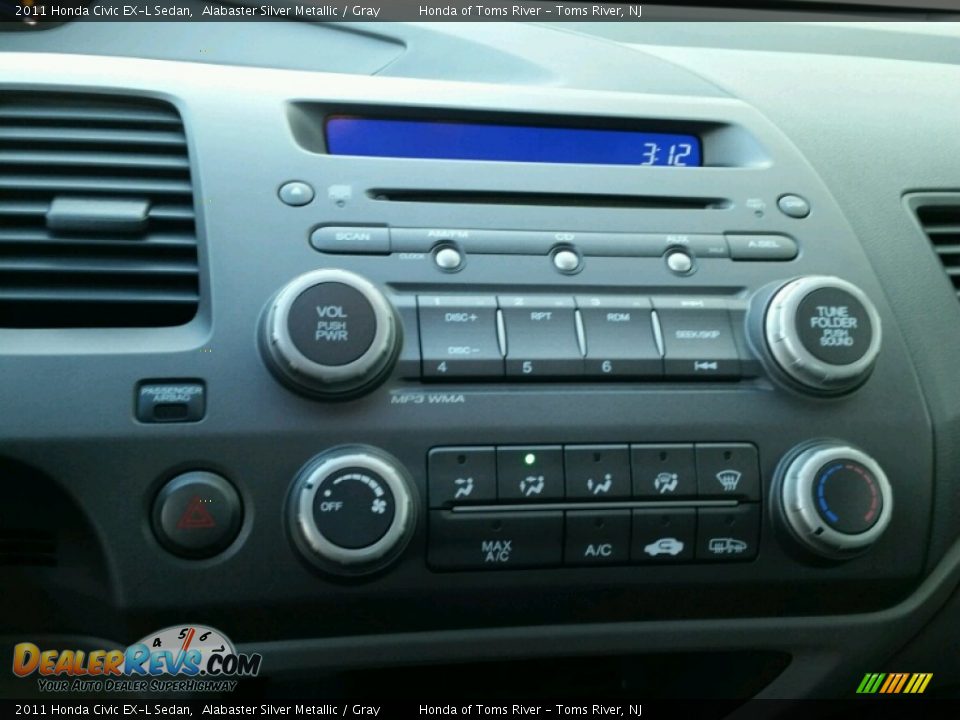 2011 Honda Civic EX-L Sedan Alabaster Silver Metallic / Gray Photo #17