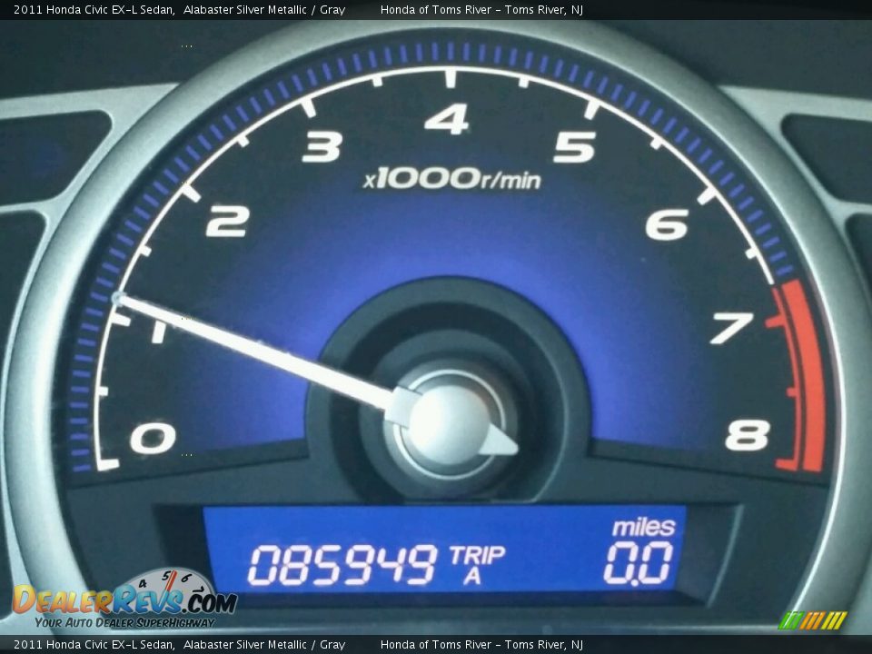 2011 Honda Civic EX-L Sedan Alabaster Silver Metallic / Gray Photo #18