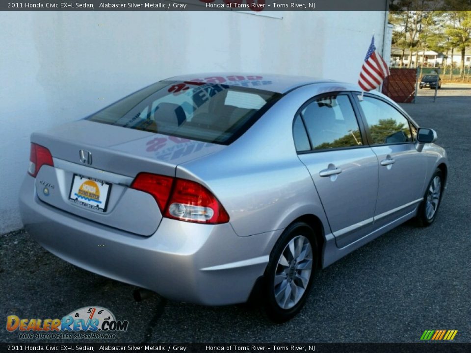 2011 Honda Civic EX-L Sedan Alabaster Silver Metallic / Gray Photo #20