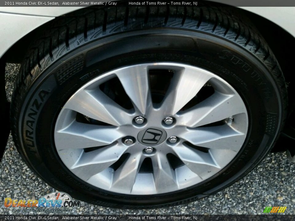 2011 Honda Civic EX-L Sedan Alabaster Silver Metallic / Gray Photo #21