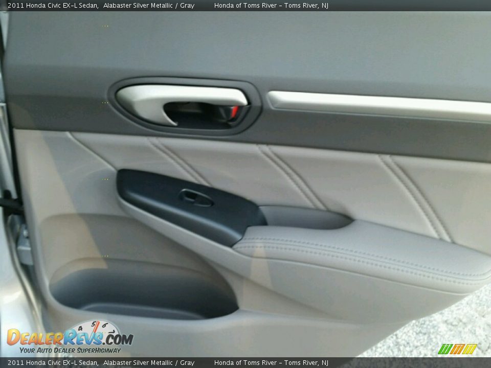 2011 Honda Civic EX-L Sedan Alabaster Silver Metallic / Gray Photo #22