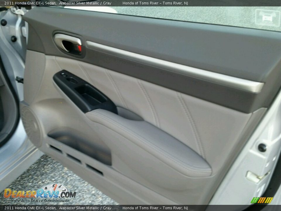 2011 Honda Civic EX-L Sedan Alabaster Silver Metallic / Gray Photo #25