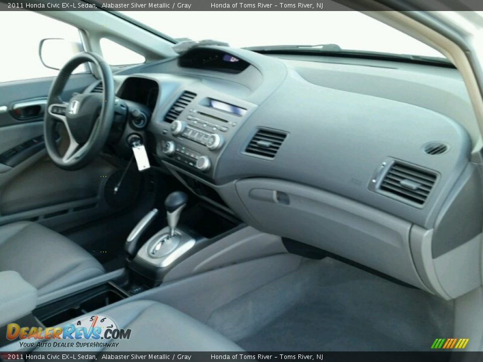 2011 Honda Civic EX-L Sedan Alabaster Silver Metallic / Gray Photo #26