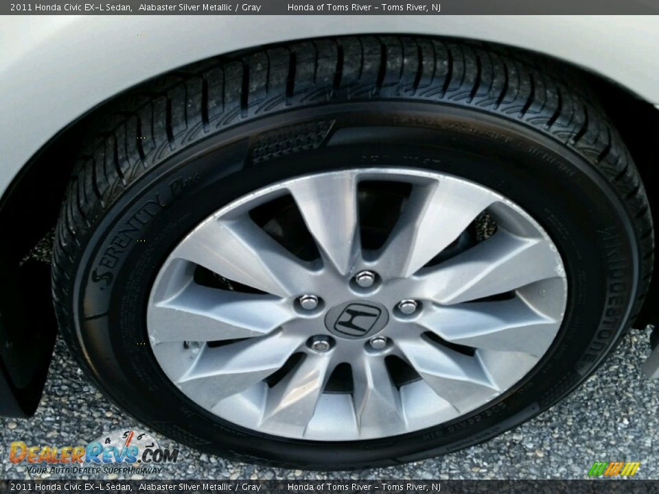 2011 Honda Civic EX-L Sedan Alabaster Silver Metallic / Gray Photo #28