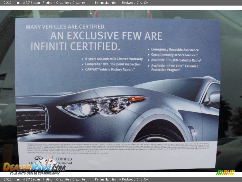 2012 Infiniti M 37 Sedan Platinum Graphite / Graphite Photo #7