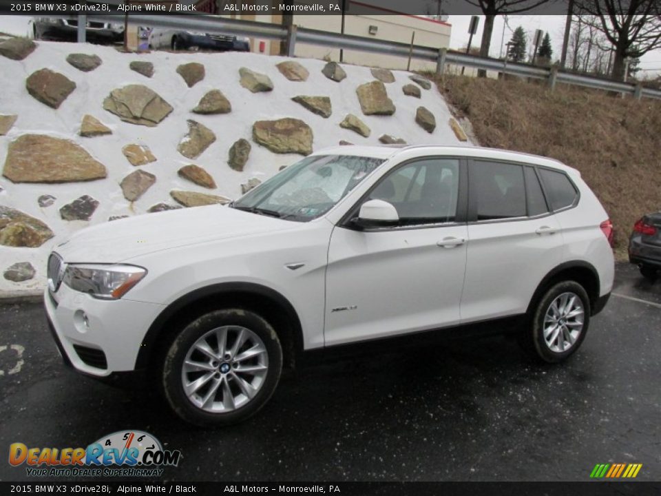 2015 BMW X3 xDrive28i Alpine White / Black Photo #1