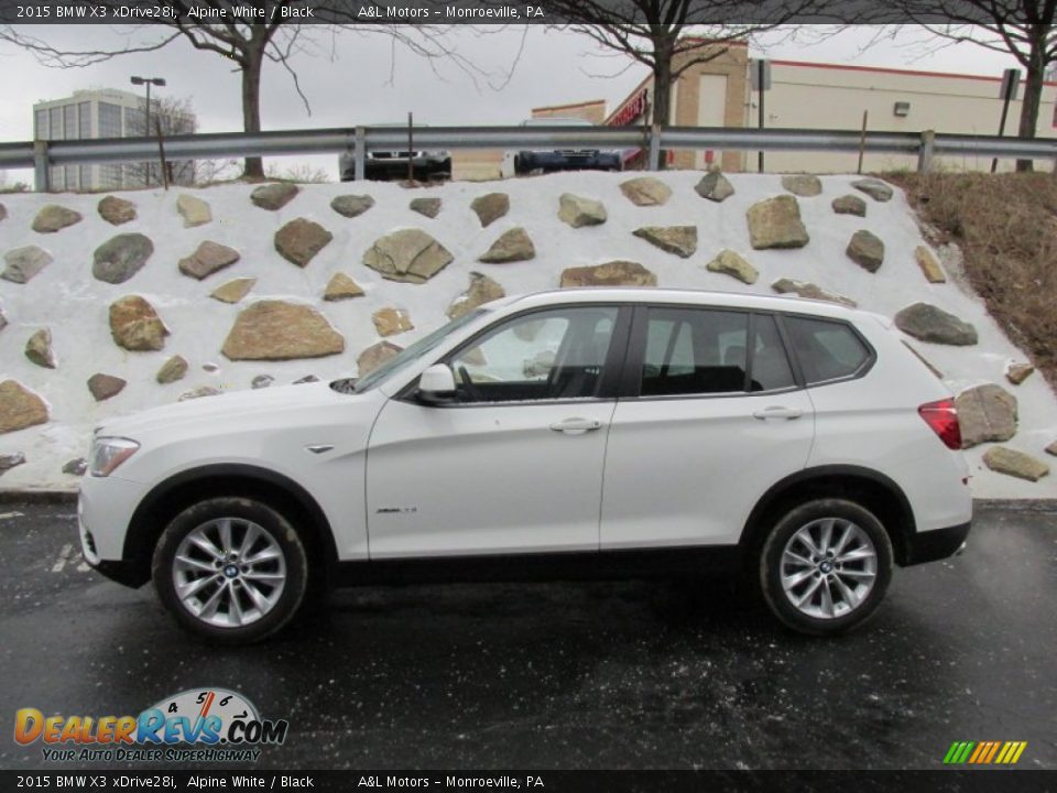 2015 BMW X3 xDrive28i Alpine White / Black Photo #2