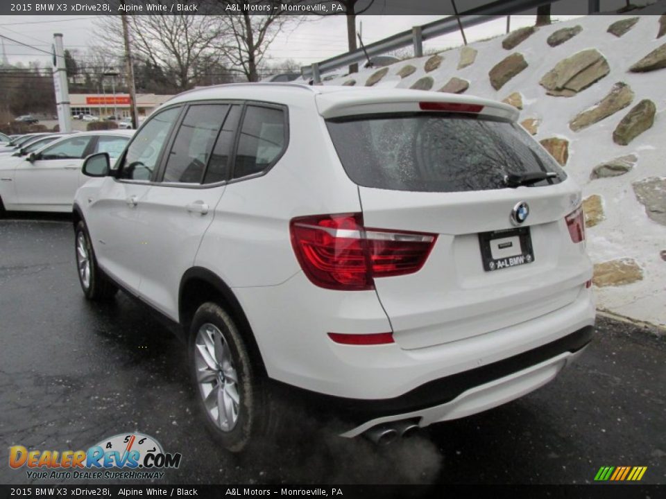 2015 BMW X3 xDrive28i Alpine White / Black Photo #3
