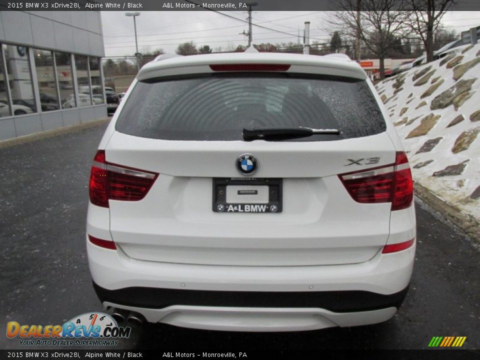 2015 BMW X3 xDrive28i Alpine White / Black Photo #4