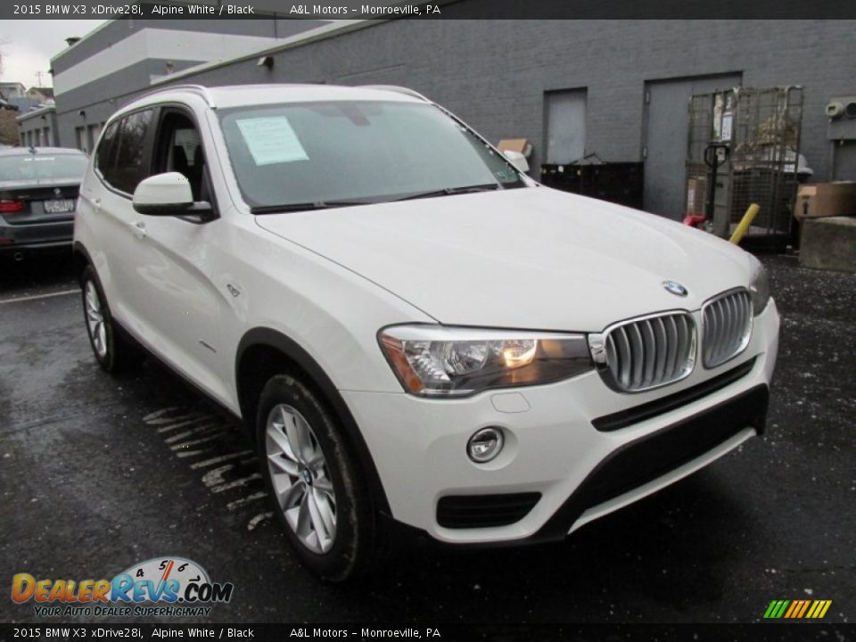 2015 BMW X3 xDrive28i Alpine White / Black Photo #7
