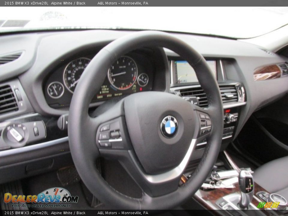 2015 BMW X3 xDrive28i Alpine White / Black Photo #14