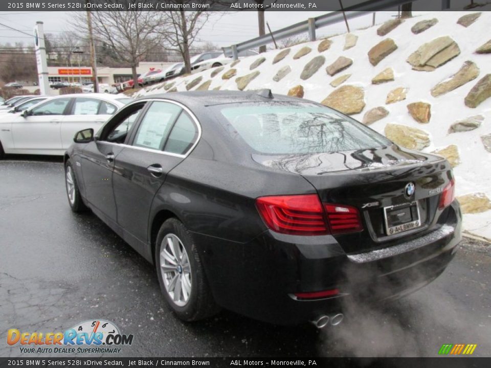 2015 BMW 5 Series 528i xDrive Sedan Jet Black / Cinnamon Brown Photo #4