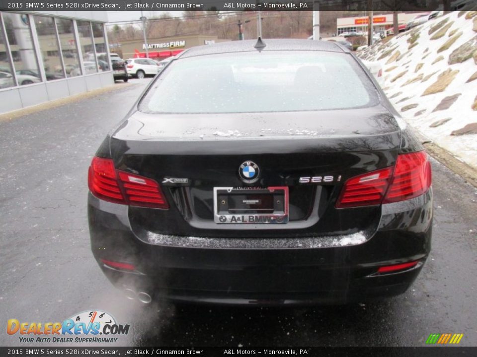 2015 BMW 5 Series 528i xDrive Sedan Jet Black / Cinnamon Brown Photo #5