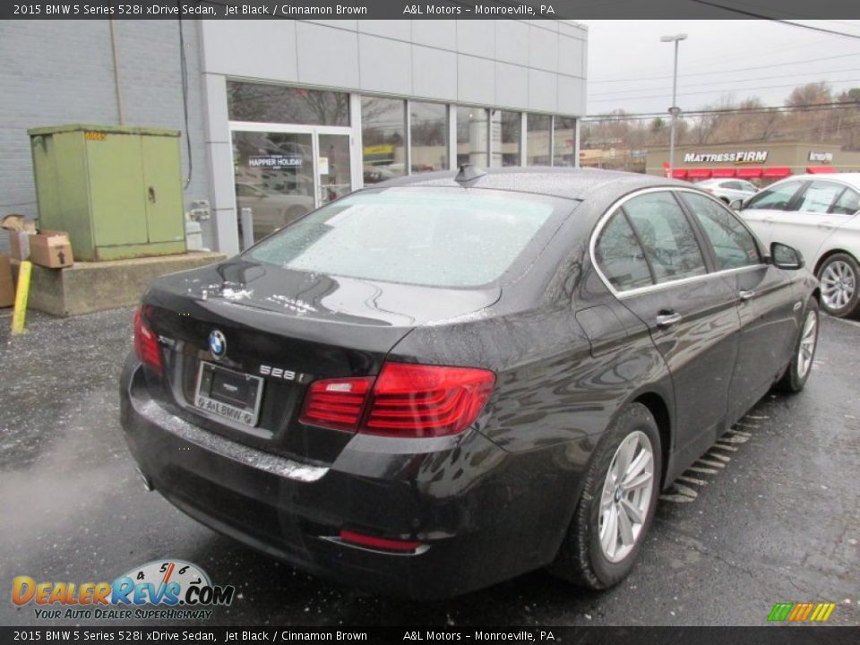 2015 BMW 5 Series 528i xDrive Sedan Jet Black / Cinnamon Brown Photo #6