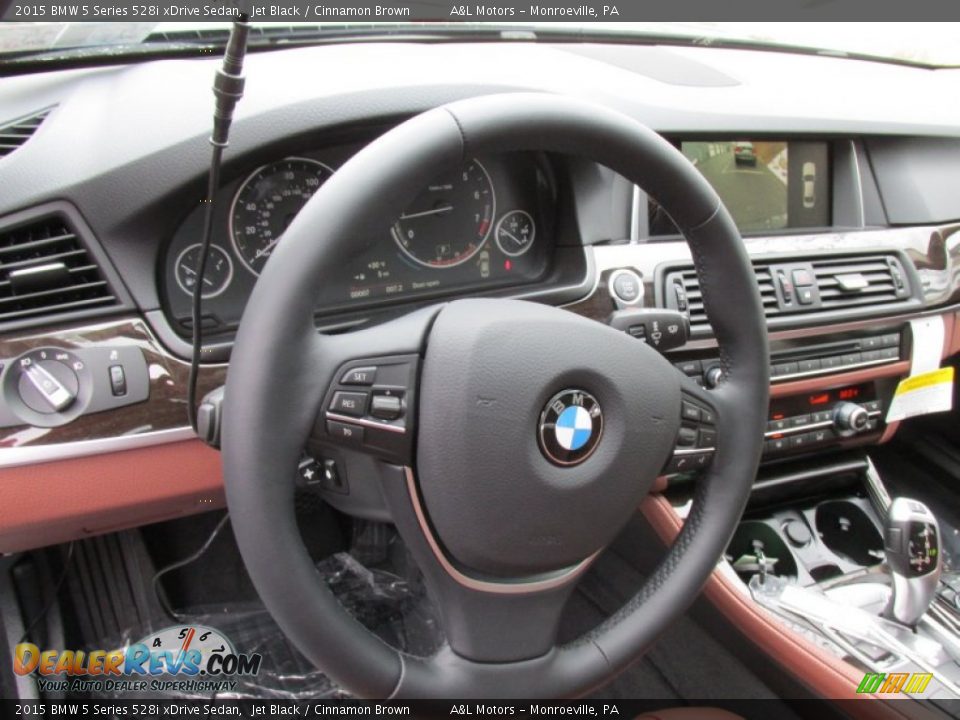 2015 BMW 5 Series 528i xDrive Sedan Jet Black / Cinnamon Brown Photo #15