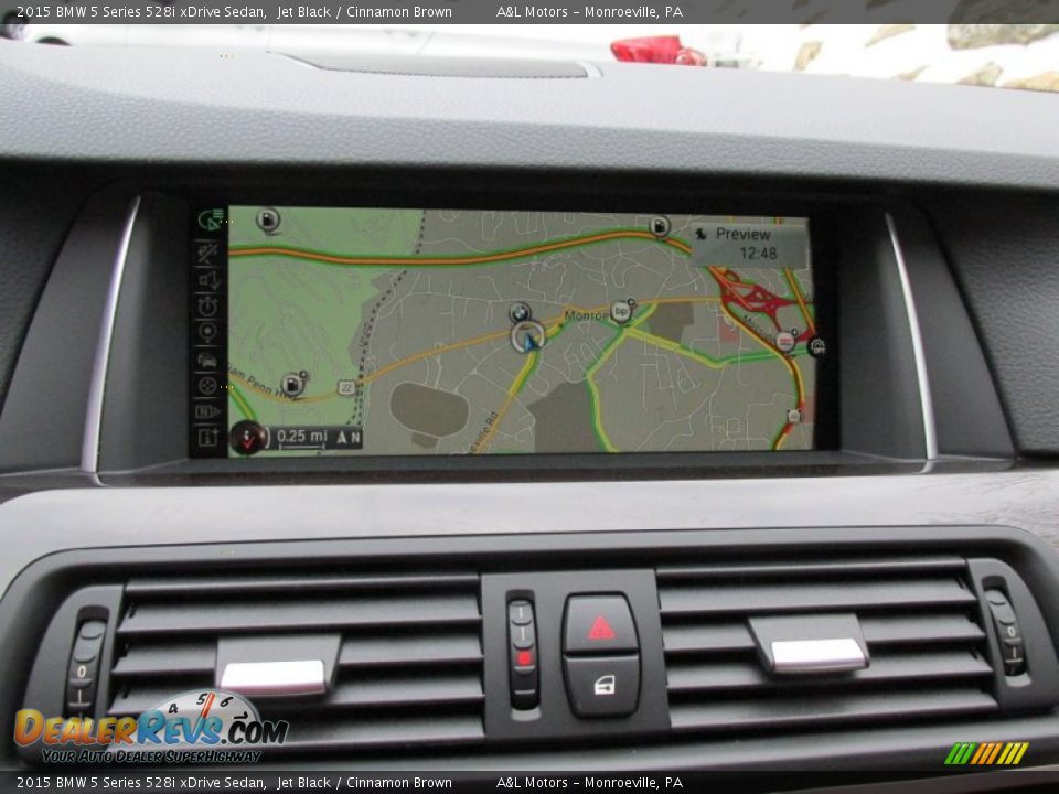 2015 BMW 5 Series 528i xDrive Sedan Jet Black / Cinnamon Brown Photo #16