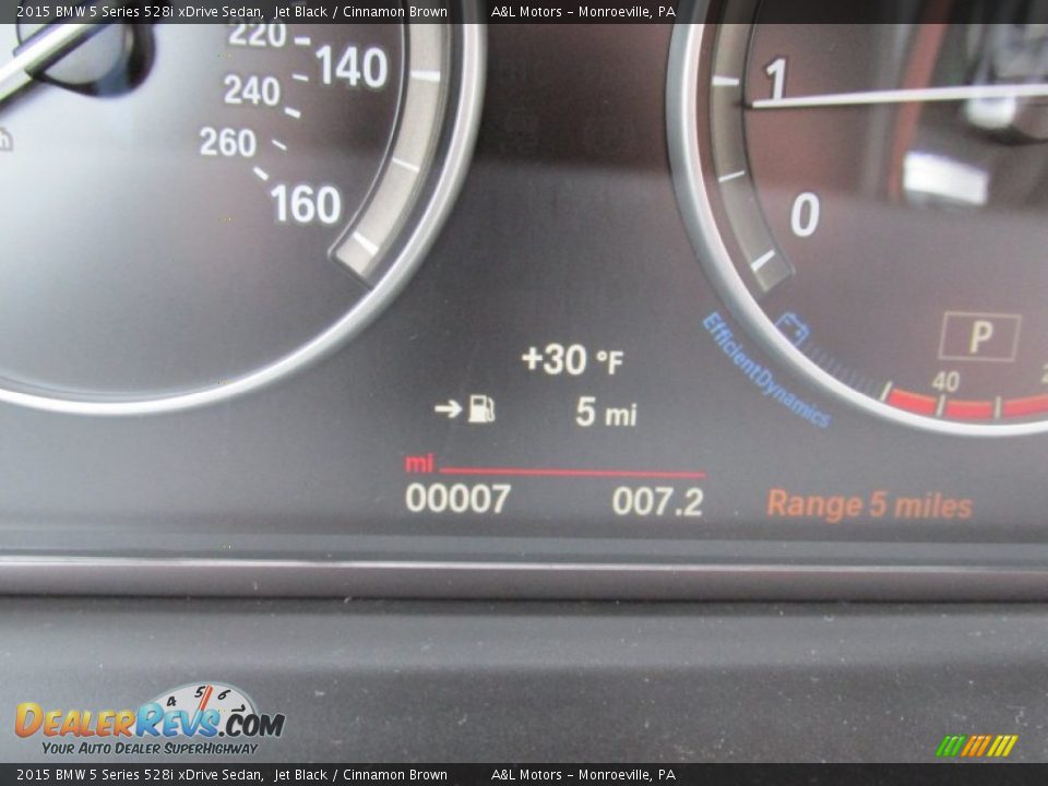 2015 BMW 5 Series 528i xDrive Sedan Jet Black / Cinnamon Brown Photo #20