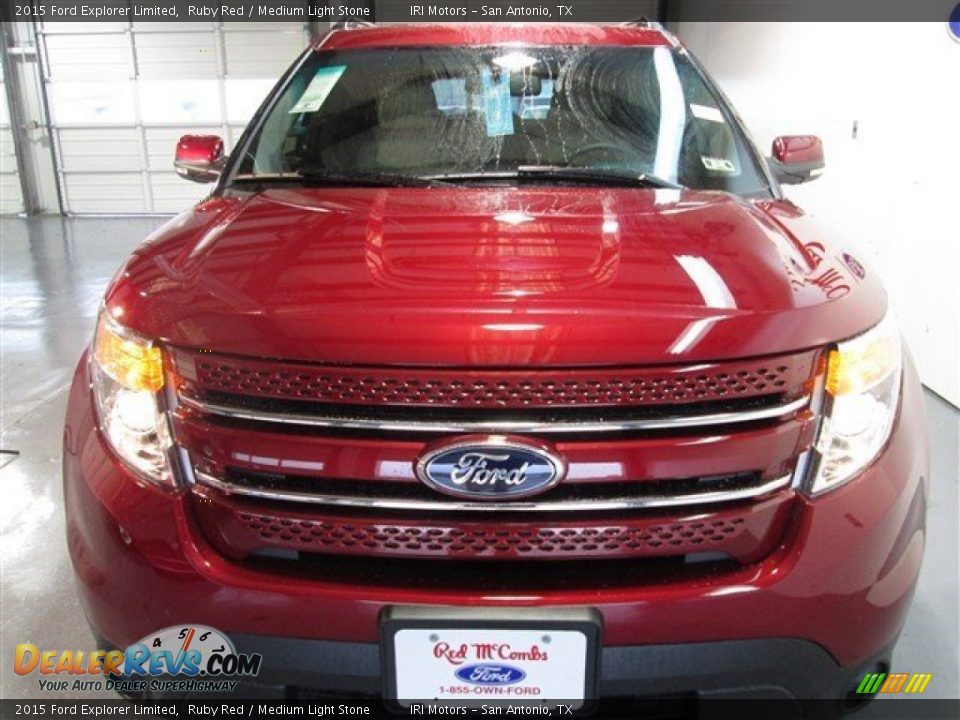 2015 Ford Explorer Limited Ruby Red / Medium Light Stone Photo #2