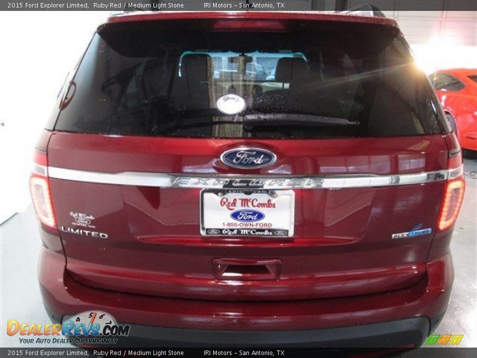 2015 Ford Explorer Limited Ruby Red / Medium Light Stone Photo #5